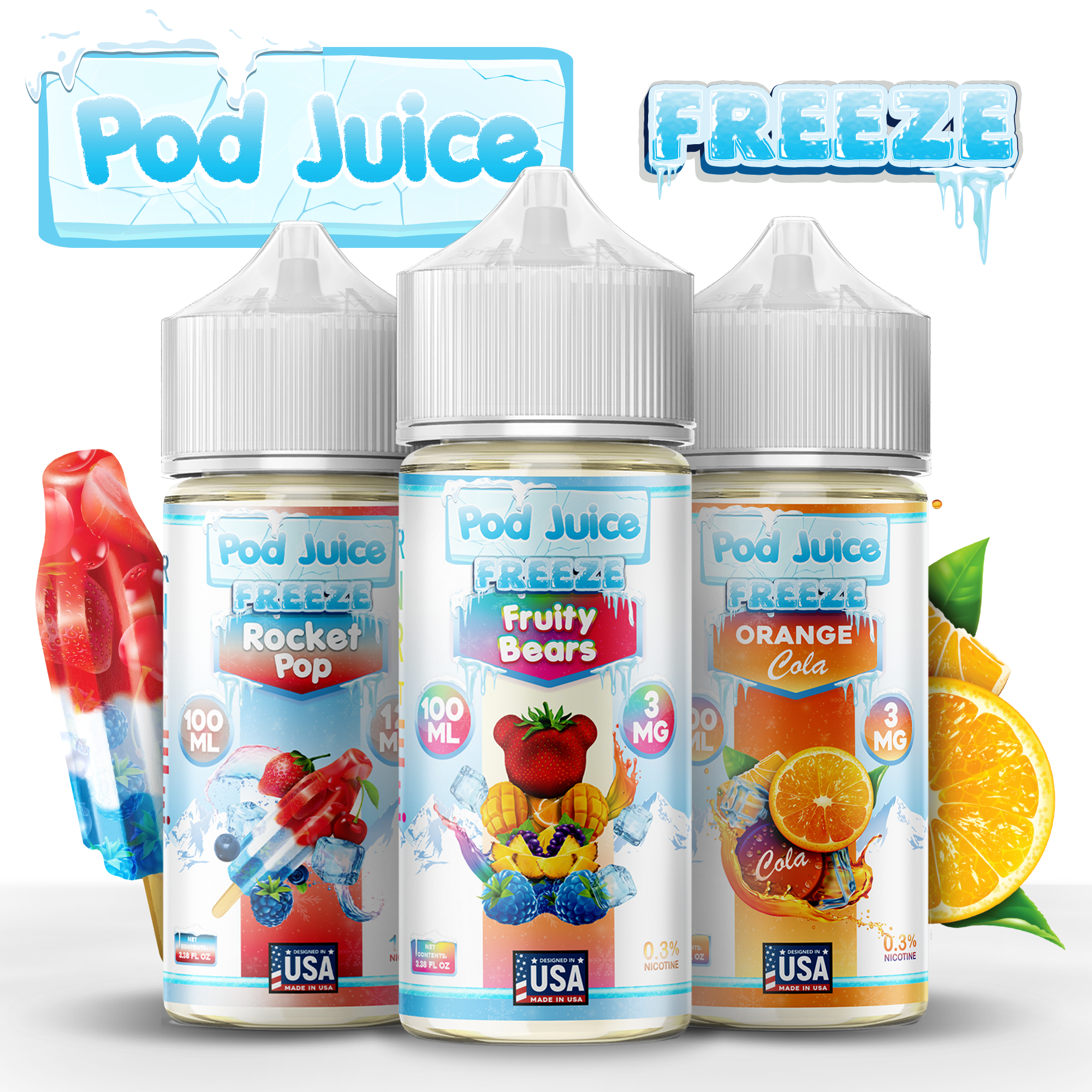 Pod Juice 100ML  Freeze Collection