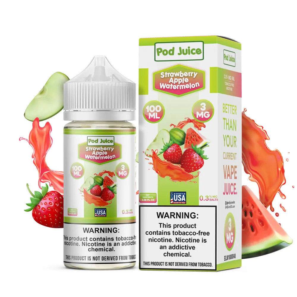 pod juice 100 ml strawberry apple watermelon e-liquid
