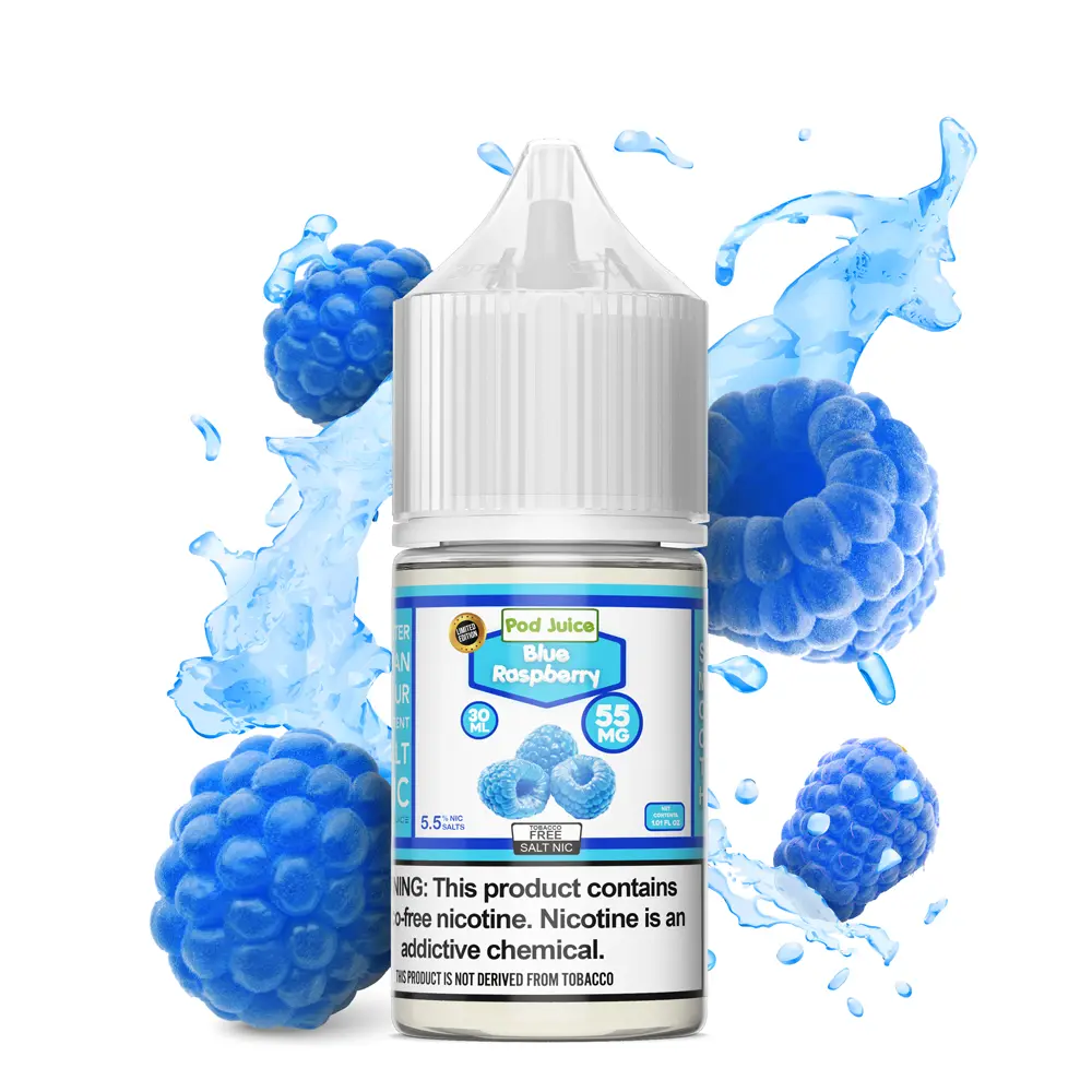 pod juice 30ml e-liquid blue raspberry