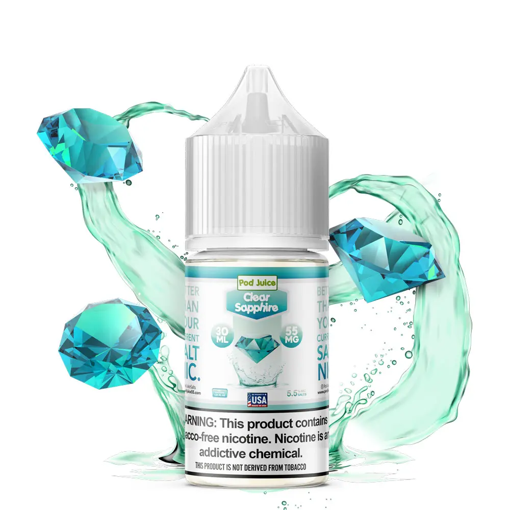 pod juice 30ml e-liquid clear sapphire